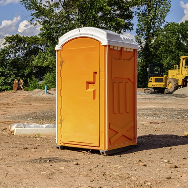 can i customize the exterior of the portable restrooms with my event logo or branding in Harmon County